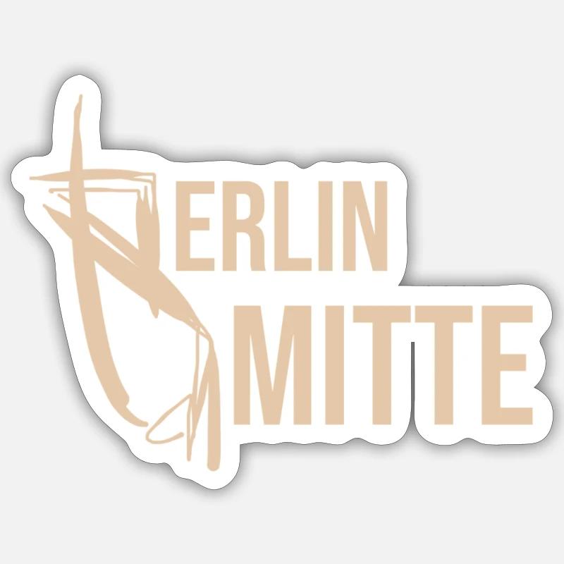 Berlin Mitte Souvenir - Sticker taille S (10 x 10 cm) - blanc mat
