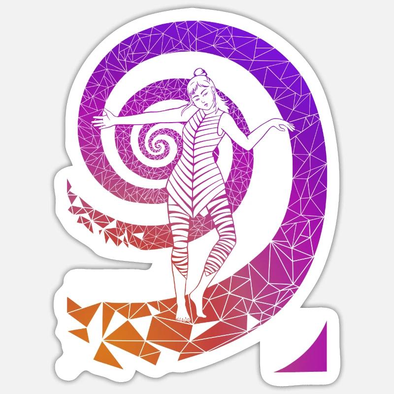 Dancer Pink - Sticker Größe S (10 x 10 cm) - Mattweiß