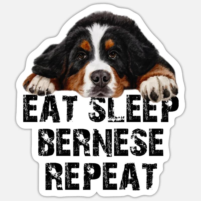 Bouvier bernois - Sticker taille S (10 x 10 cm) - blanc mat