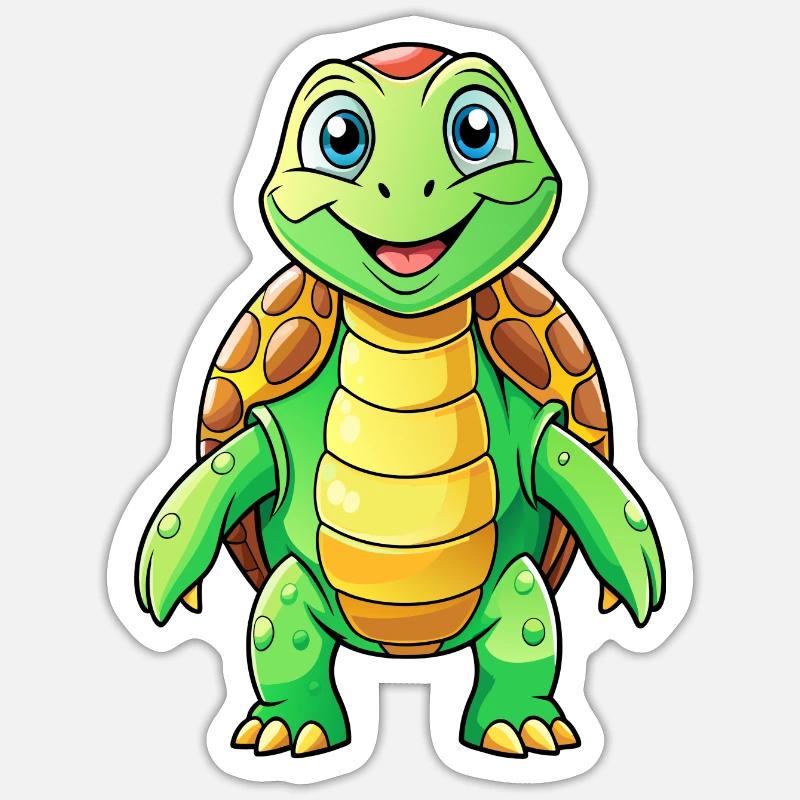 Mega Cute Turtle Sticker size S (10 x 10 cm)