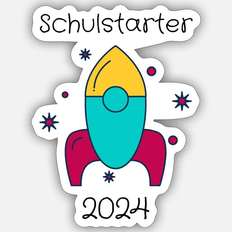 Schulstarter 2024 - Sticker Größe S (10 x 10 cm) - Mattweiß