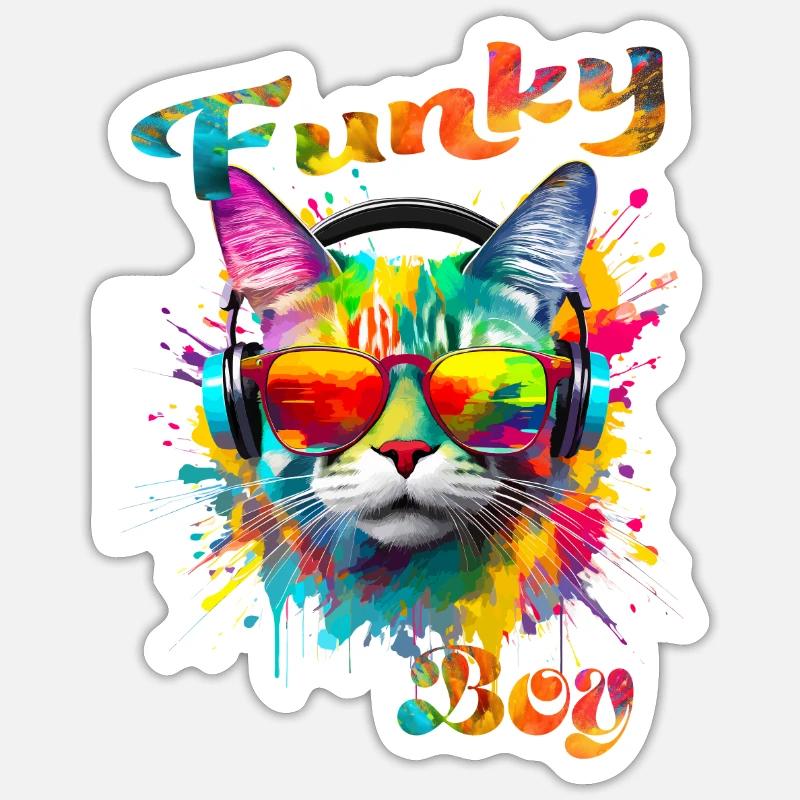 Funky Boy Chat Sticker Größe S (10 x 10 cm)