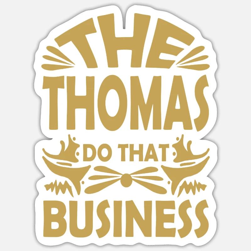 Name: Thomas - Sticker size S (10 x 10 cm) - white matte