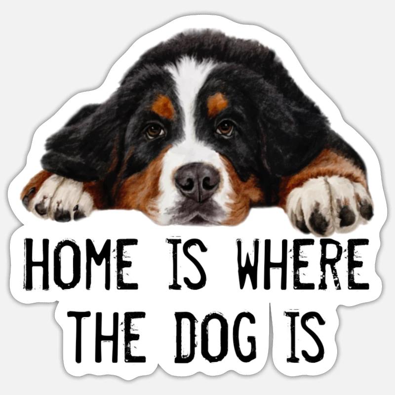 Bovaro del Bernese - Sticker formato S (10 x 10 cm) - bianco opaco