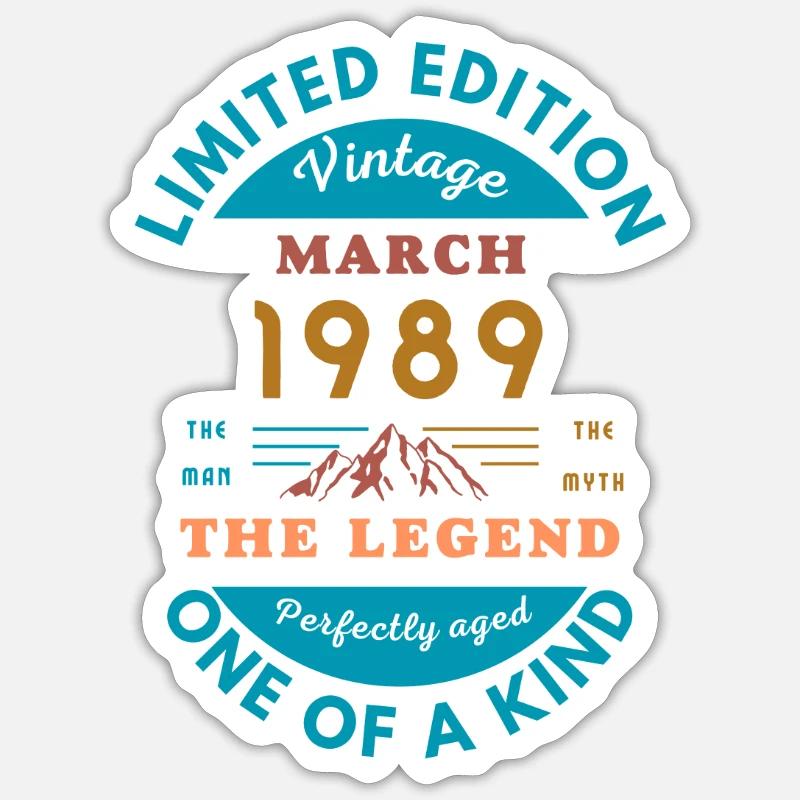Retro '89 Classic - Sticker taille S (10 x 10 cm) - blanc mat
