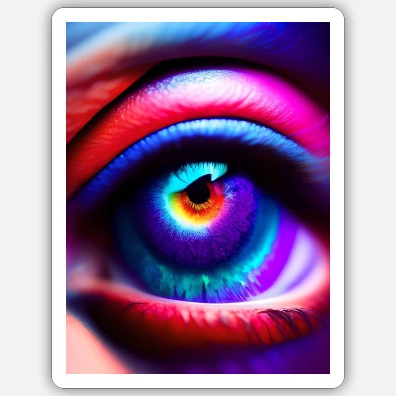 Lucid Eye - Sticker size S (10 x 10 cm) - white matte