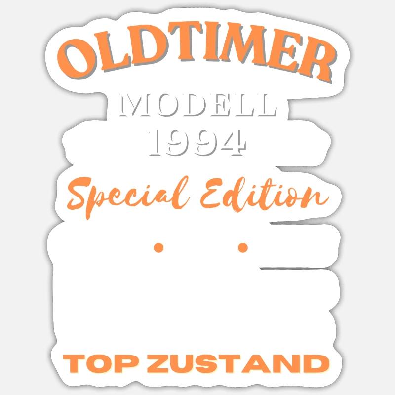 30e anniversaire Oldtimer, 1994 - Sticker taille S (10 x 10 cm) - blanc mat