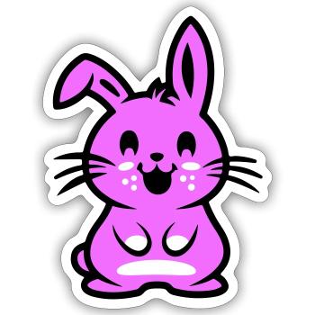 Ostern Symbol Hase - Sticker Größe S (10 x 10 cm) - Mattweiß - Vorne