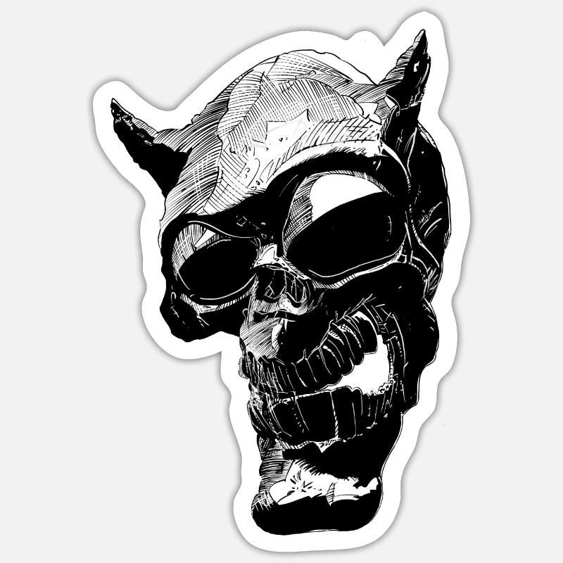 Ink Evil Skull Sticker Größe S (10 x 10 cm)