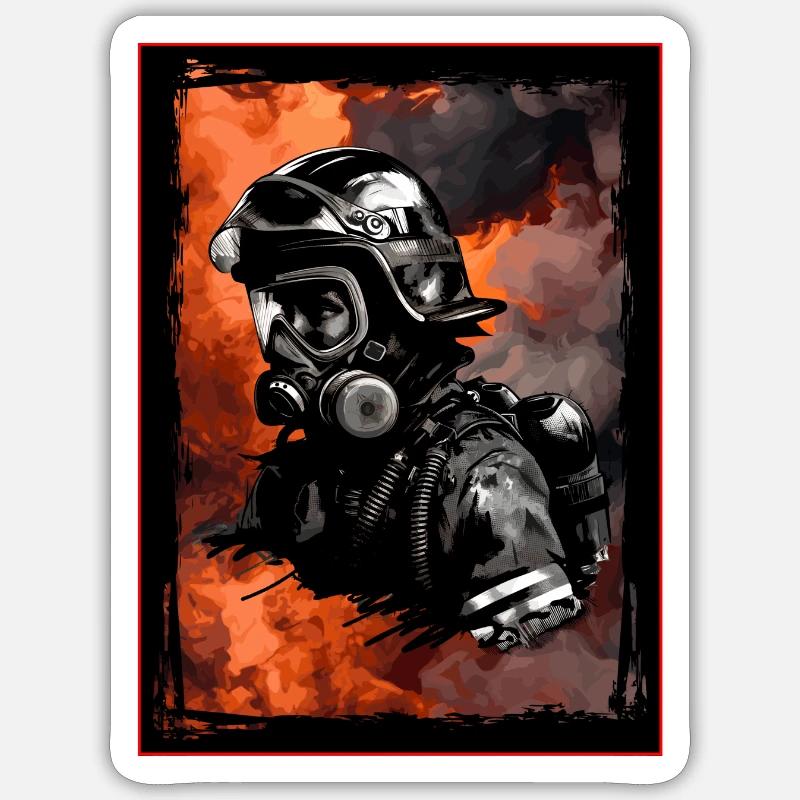 Fire Brigade Firefighter Sticker size S (10 x 10 cm)