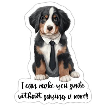 Berner Sennenhund - Sticker Größe S (10 x 10 cm) - Mattweiß - Vorne
