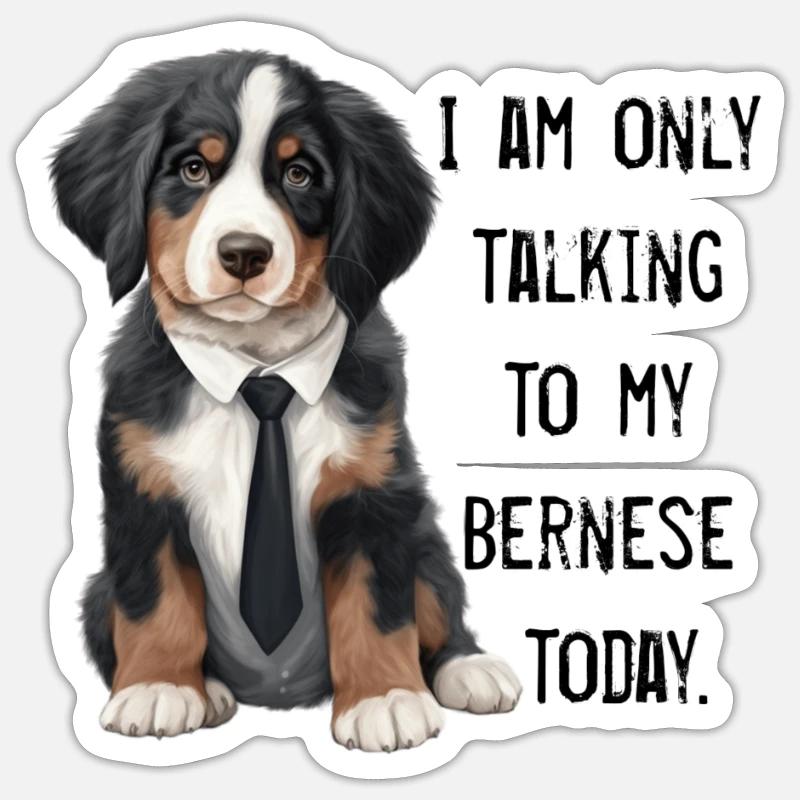 Bernese mountain dog - Sticker size S (10 x 10 cm) - white matte