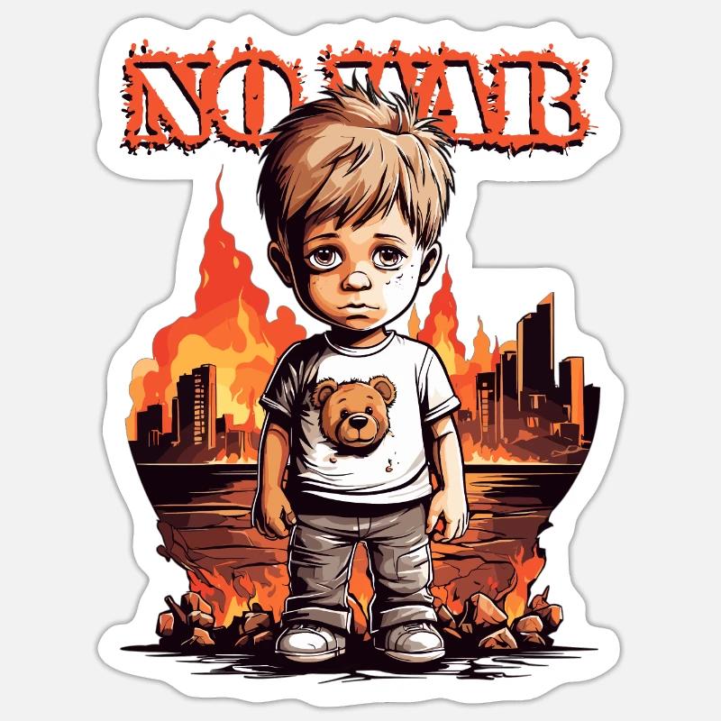 No war ! - Sticker size S (10 x 10 cm) - white matte