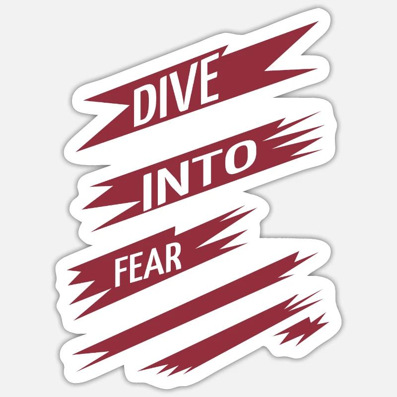 embracing courage bungee jumping techniques geek Sticker Größe S (10 x 10 cm)