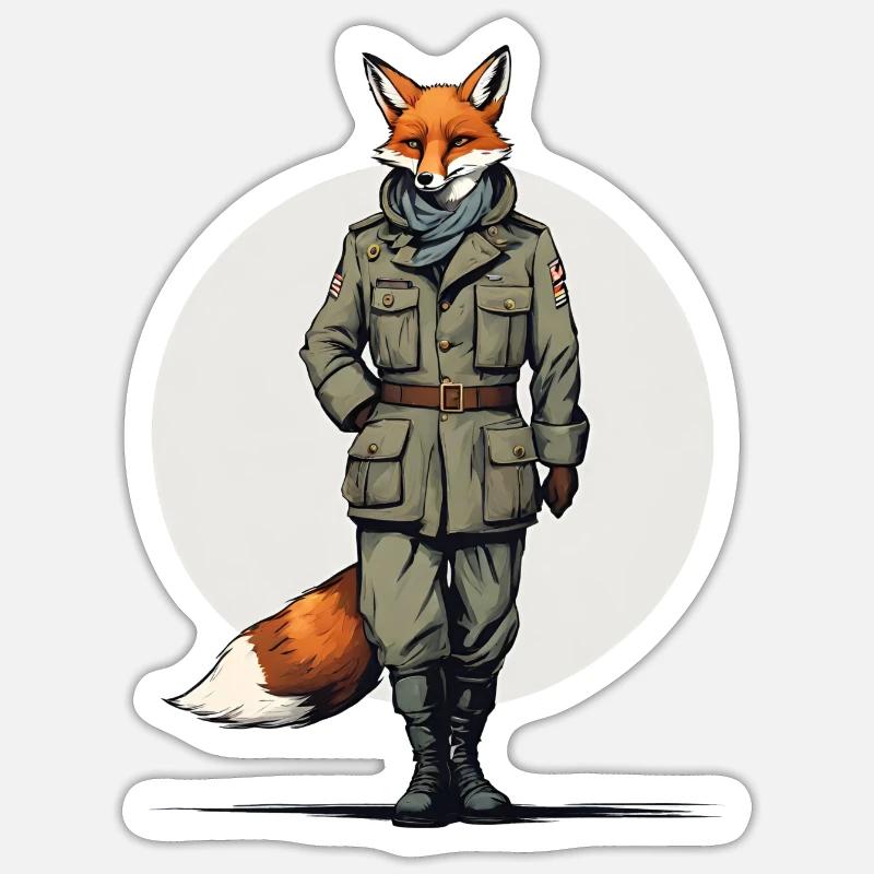 Fox Sticker Größe S (10 x 10 cm)