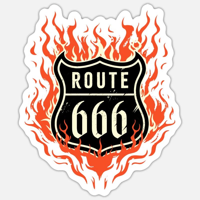 Parcours 666 - Sticker taille S (10 x 10 cm) - blanc mat