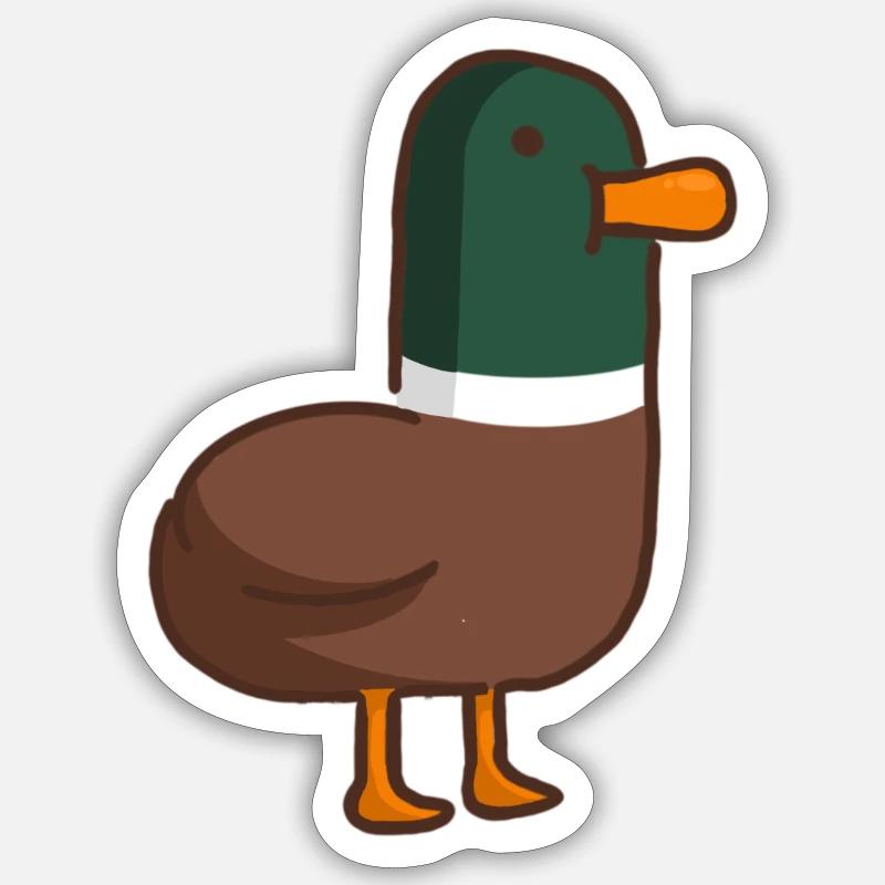 canard - Sticker taille S (10 x 10 cm) - blanc mat