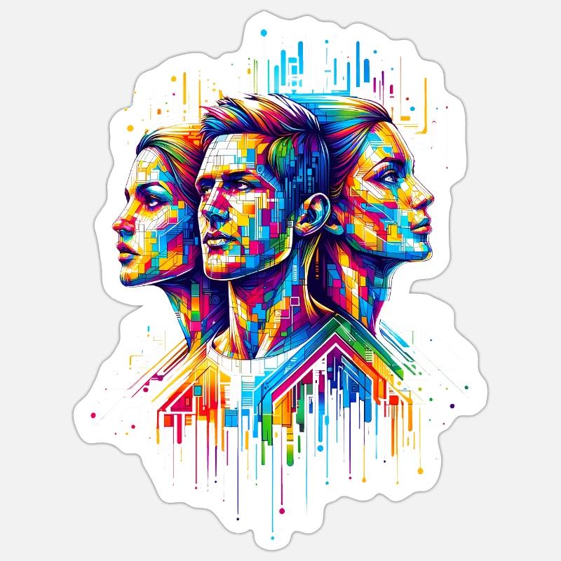 PixelPride - Pixel Pride Sticker Größe S (10 x 10 cm)