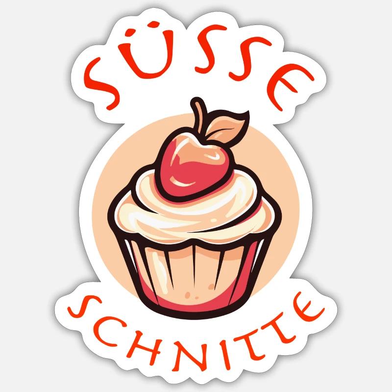 Coupes sucrées - Sticker taille S (10 x 10 cm) - blanc mat