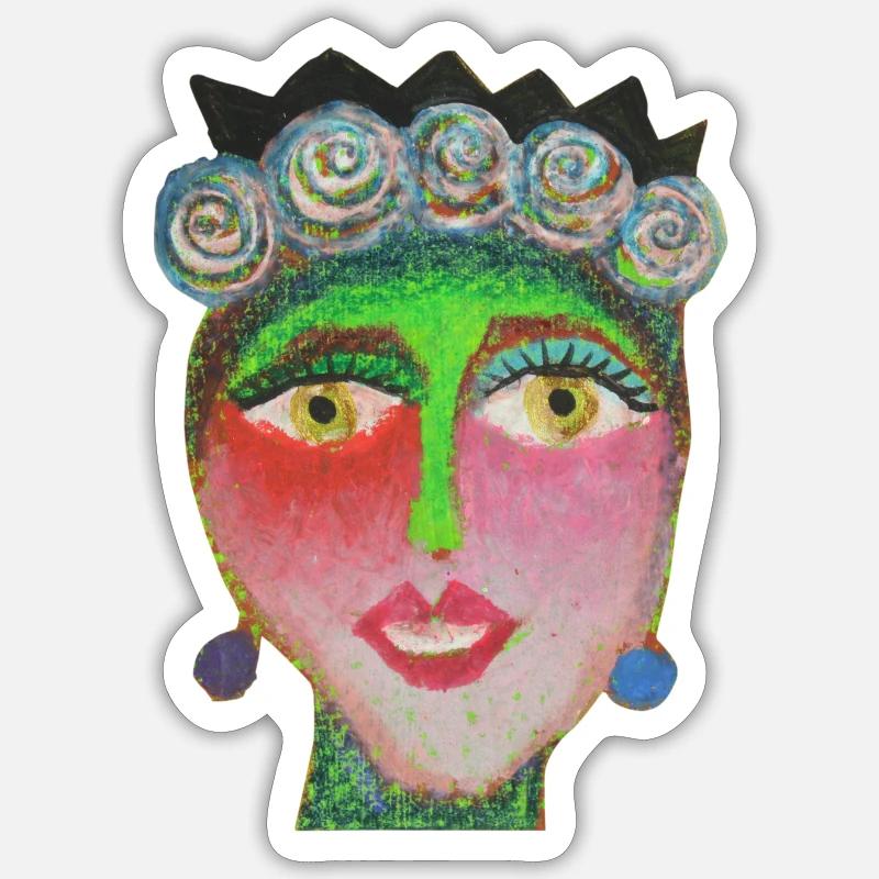 Frau Elisabeth - Sticker Größe S (10 x 10 cm) - Mattweiß