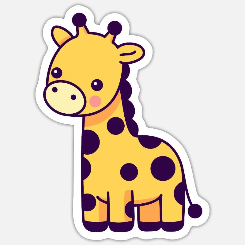 Giraffe - Sticker size S (10 x 10 cm) - white matte