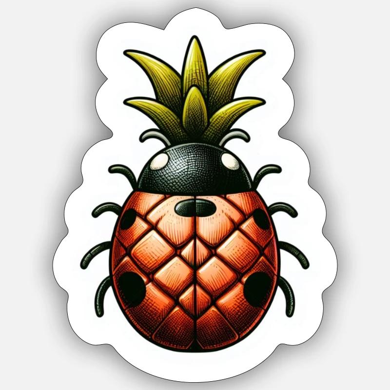Fruity Ladybug - Sticker size S (10 x 10 cm) - white matte