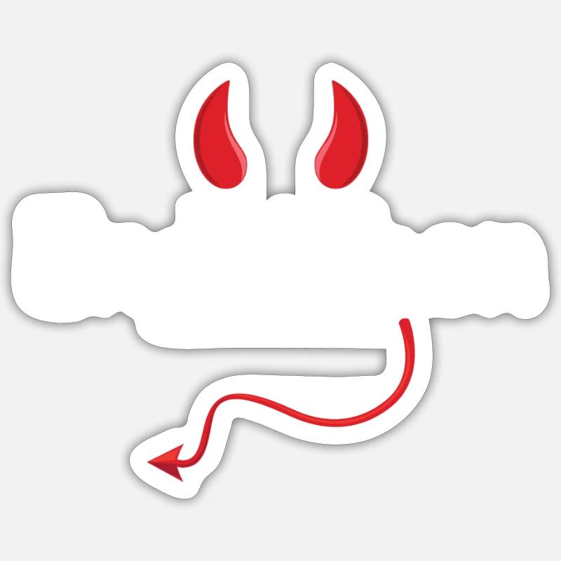 Engelchen Kostüm Engel Kostüm Teufelchen oder Enge - Sticker Größe S (10 x 10 cm) - Mattweiß