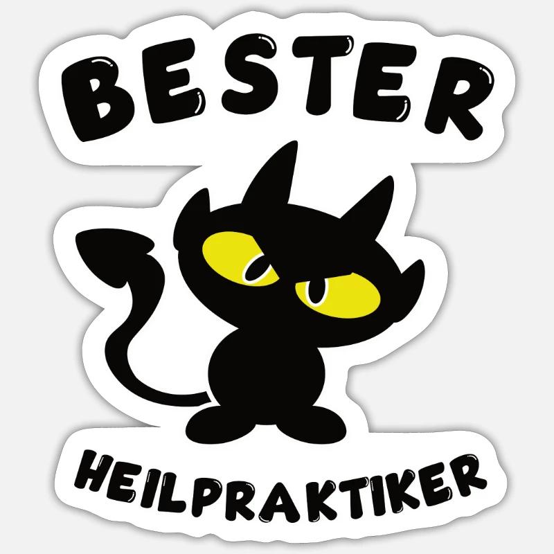 cool best naturopath design - Sticker size S (10 x 10 cm) - white matte