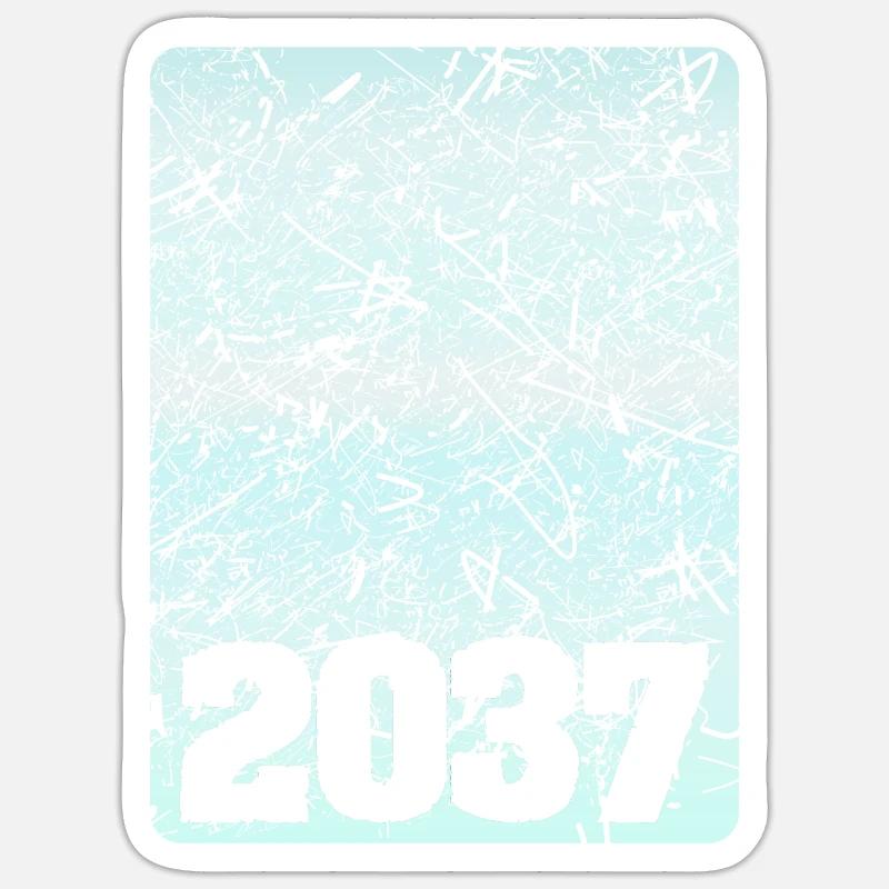 2037 - Sticker Größe S (10 x 10 cm) - Mattweiß