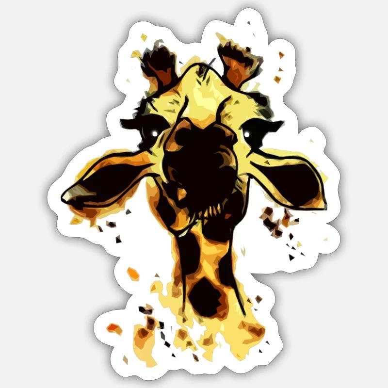 Giraffe - Sticker size S (10 x 10 cm) - white matte
