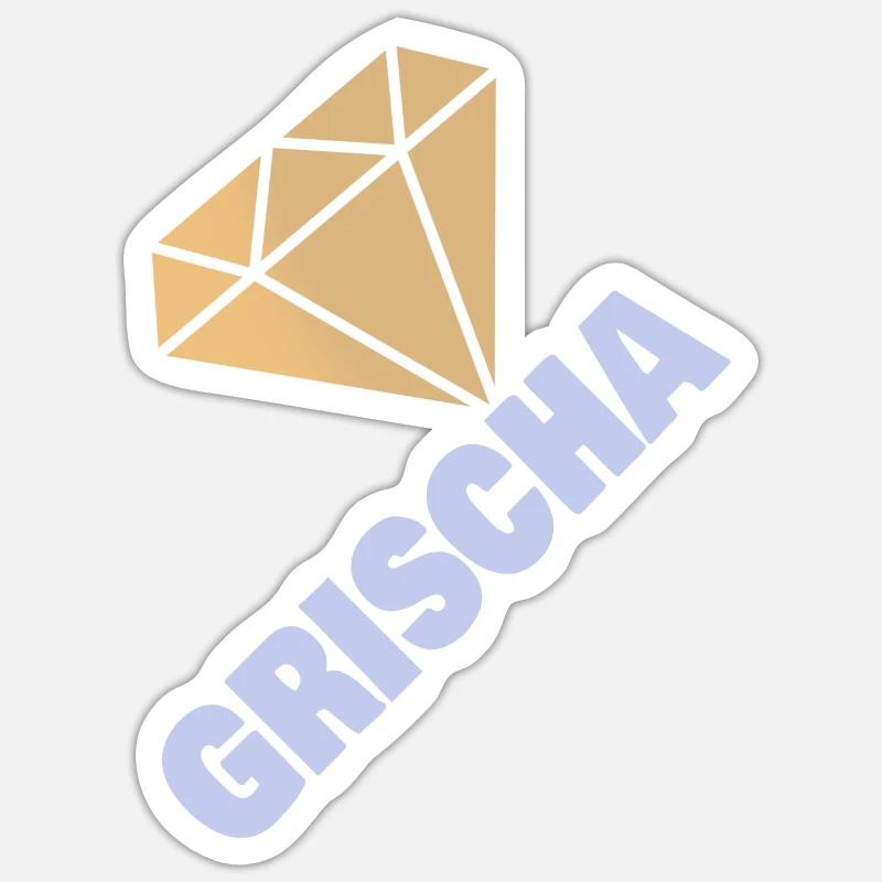 Grisha - Sticker taille S (10 x 10 cm) - blanc mat