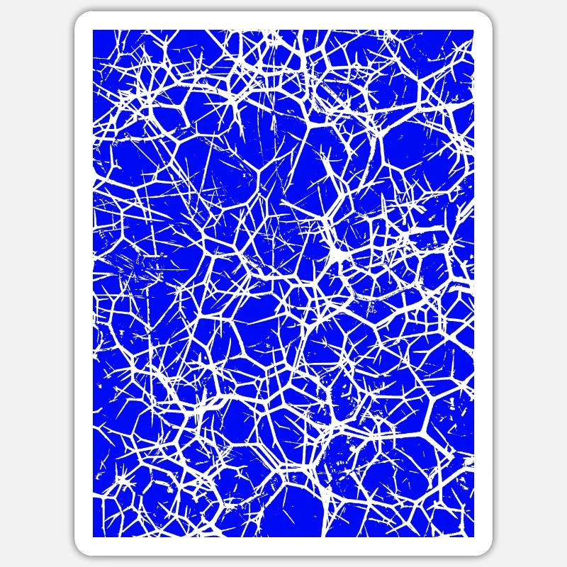 blue thorn pattern Sticker size S (10 x 10 cm)