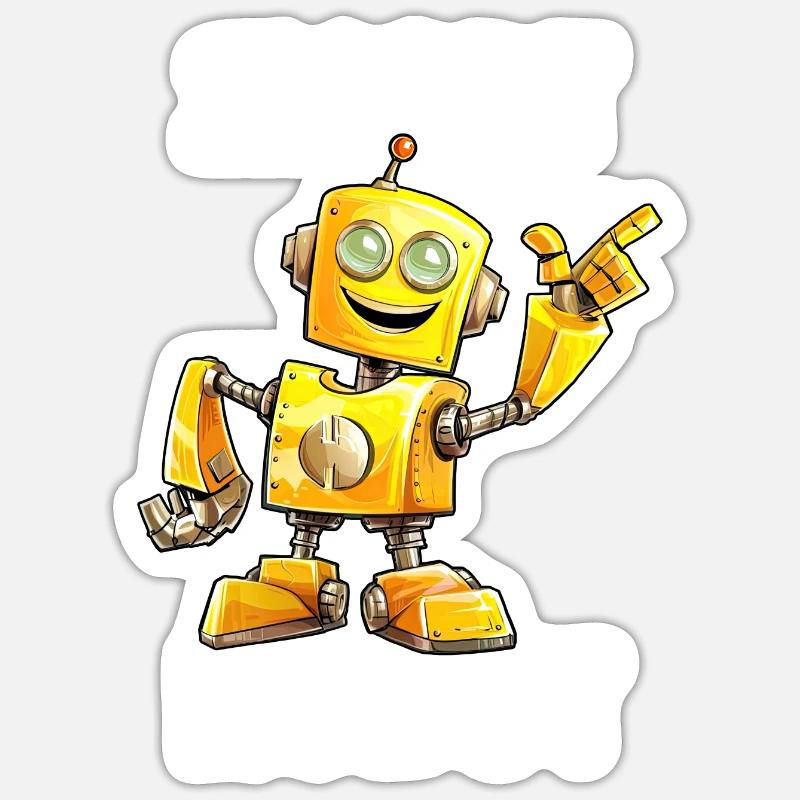 Smart Robot - Sticker size S (10 x 10 cm) - white matte