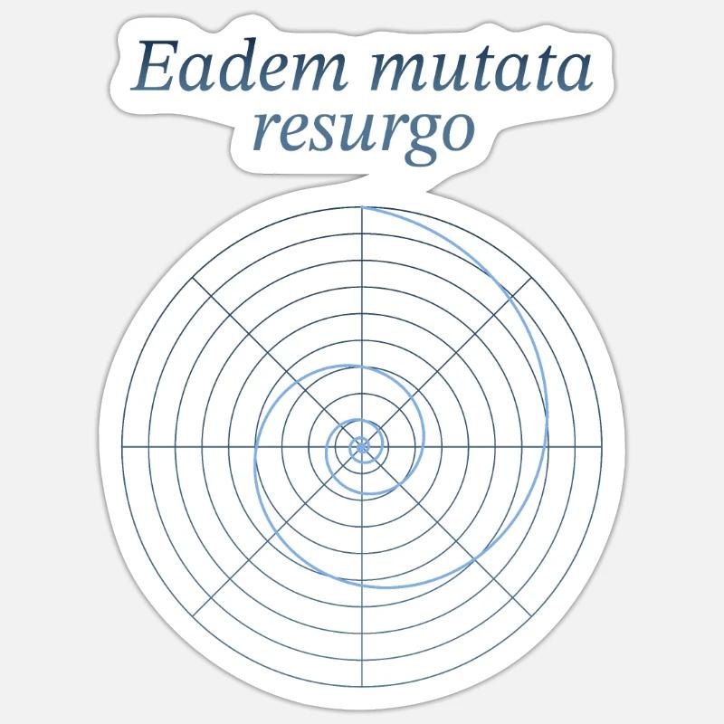 Logarithmische Spirale Sticker Größe S (10 x 10 cm)