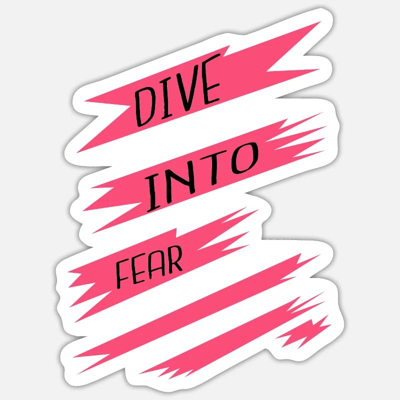 resilient courage free fall present courage quotes Sticker size S (10 x 10 cm)