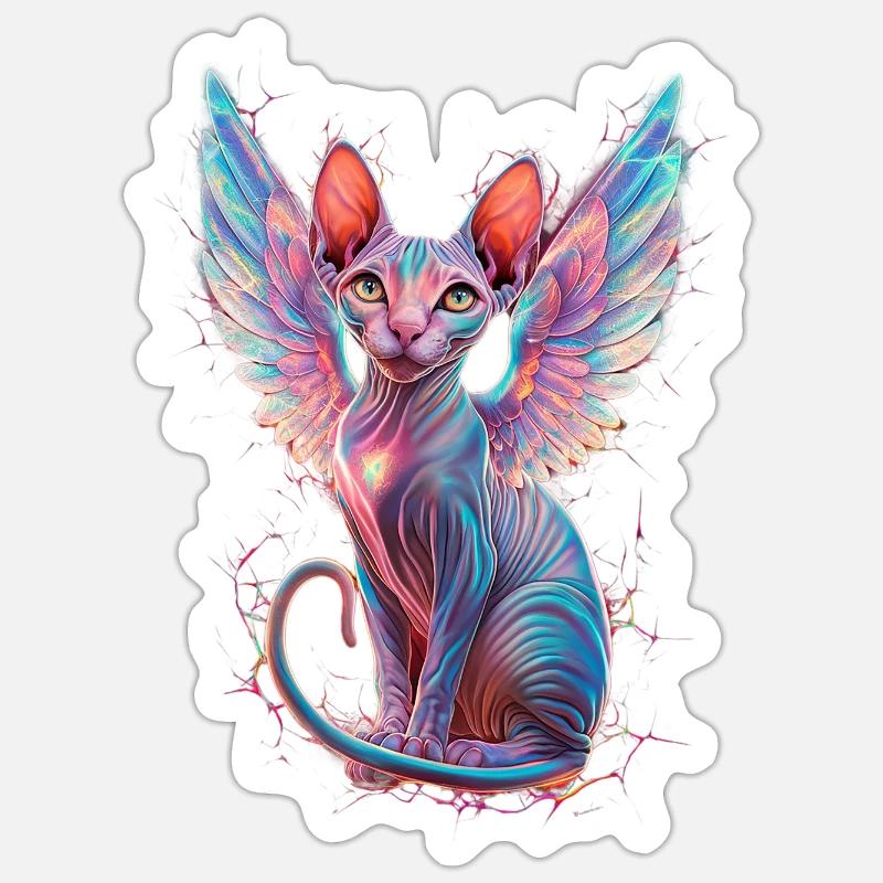 Sphynx Cat for Cat Lovers - Sticker size S (10 x 10 cm) - white matte