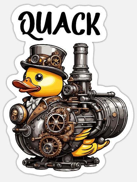 Gummiente / Badeente / Wasser / Badewanne - Sticker Größe S (10 x 10 cm) - Mattweiß