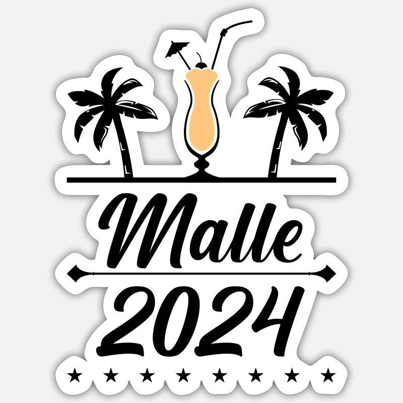 MALLE 2024 - Sticker size S (10 x 10 cm) - white matte