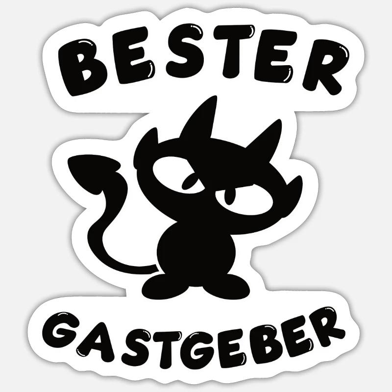 cool best host design Sticker size S (10 x 10 cm)