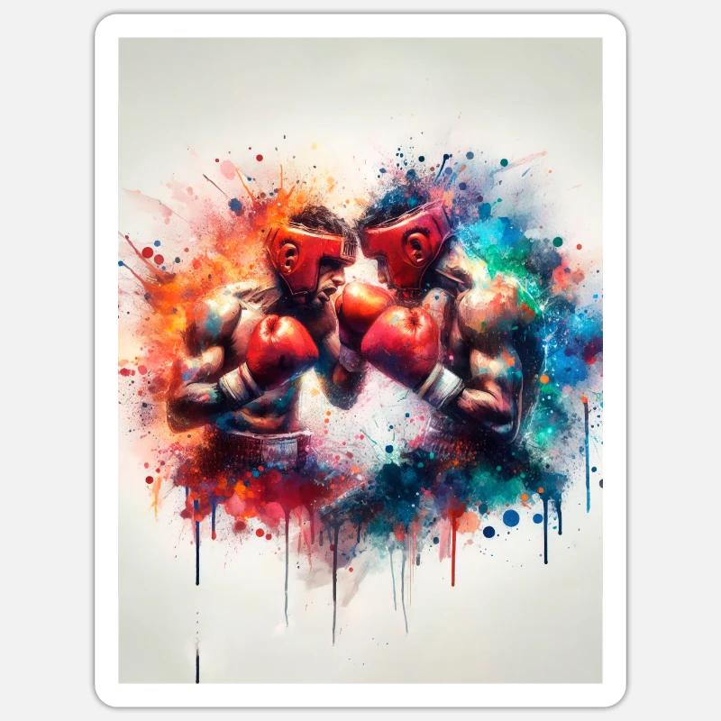 Boxkampf Sticker Größe S (10 x 10 cm)