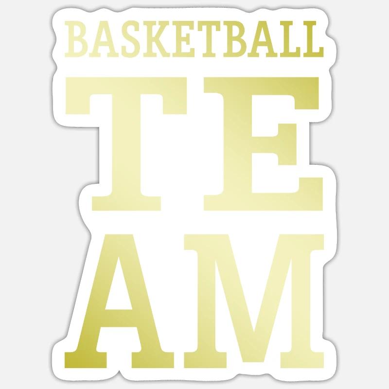 Équipe de basket-ball Mannschaft - Sticker taille S (10 x 10 cm) - blanc mat