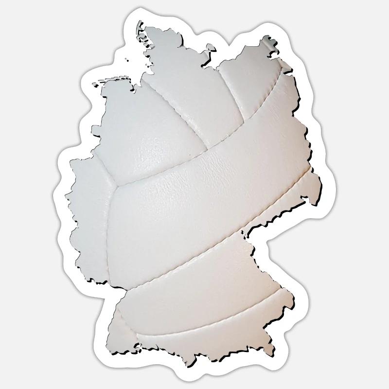 Germany map frames real volleyball Sticker size S (10 x 10 cm)
