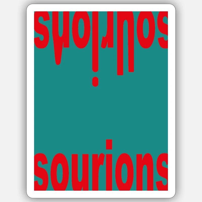 LÄCHELN - Sticker Größe S (10 x 10 cm) - Mattweiß