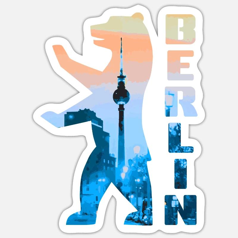 Berlin Bear Silhouette Sticker size S (10 x 10 cm)