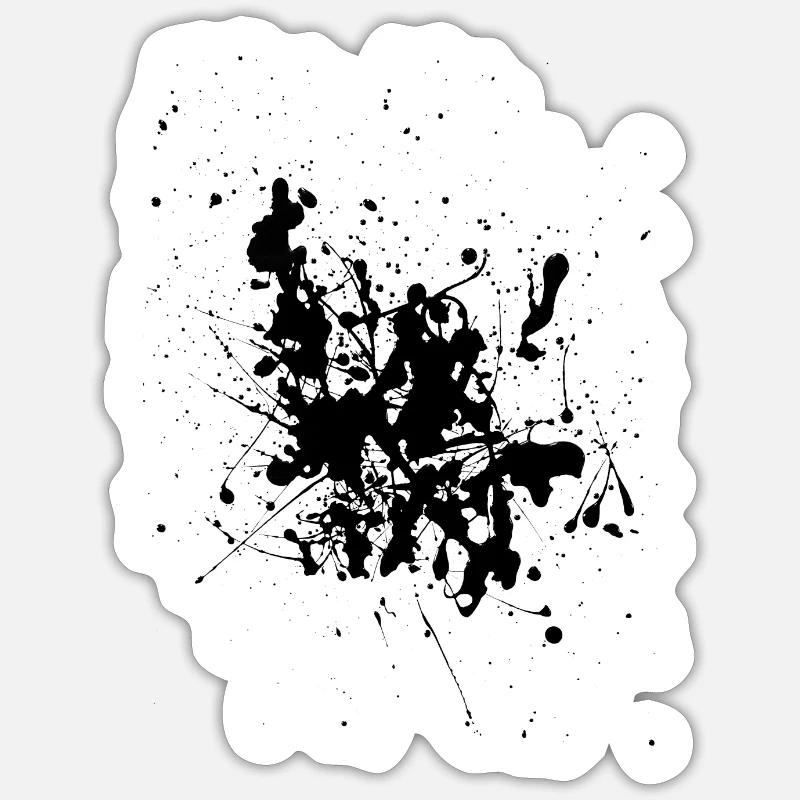 Noir.Splash - Sticker taille S (10 x 10 cm) - blanc mat