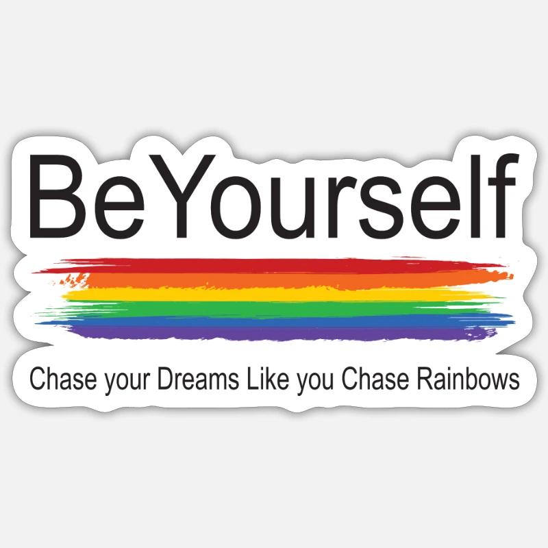 Soyez vous-même - Sticker taille S (10 x 10 cm) - blanc mat