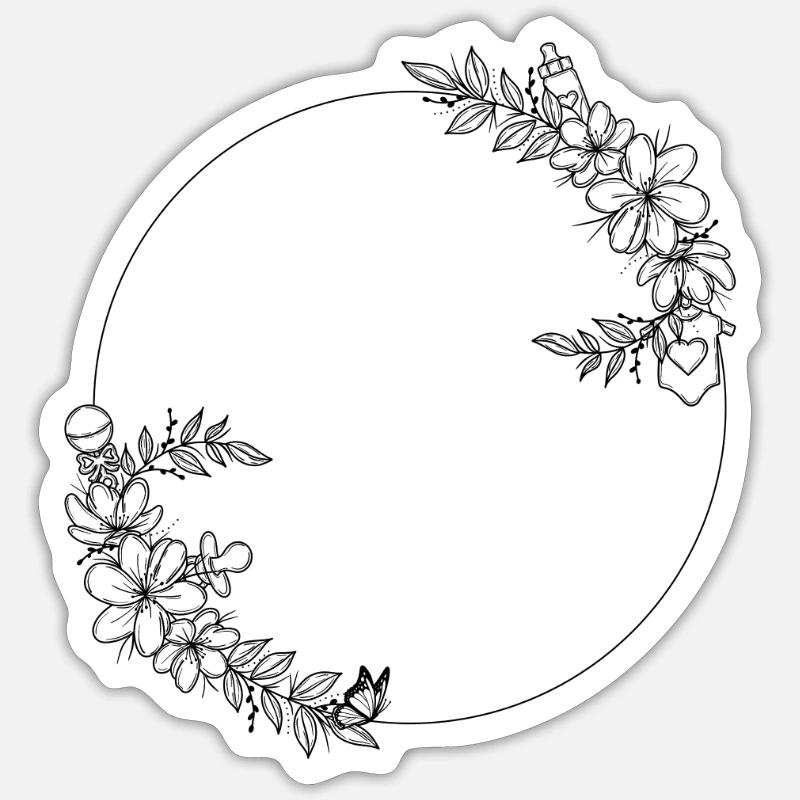 Evandro Rahmen - Sticker Größe S (10 x 10 cm) - Mattweiß