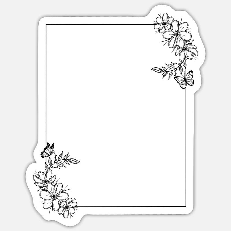 Cadre - Sticker taille S (10 x 10 cm) - blanc mat