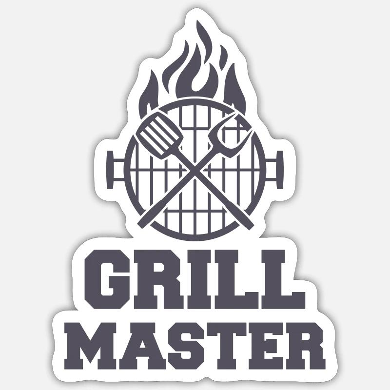 Grill Master BBQ Sticker size S (10 x 10 cm)