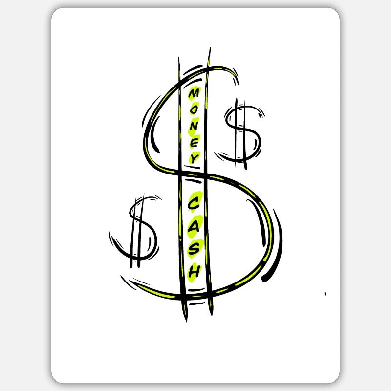 ARGENT / ESPÈCES Sticker taille S (10 x 10 cm)